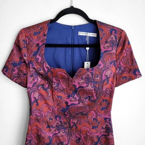 NWT Trina Turk Leigh Tailored Vintage Boho Sheath Dress - Picture 6 of 13